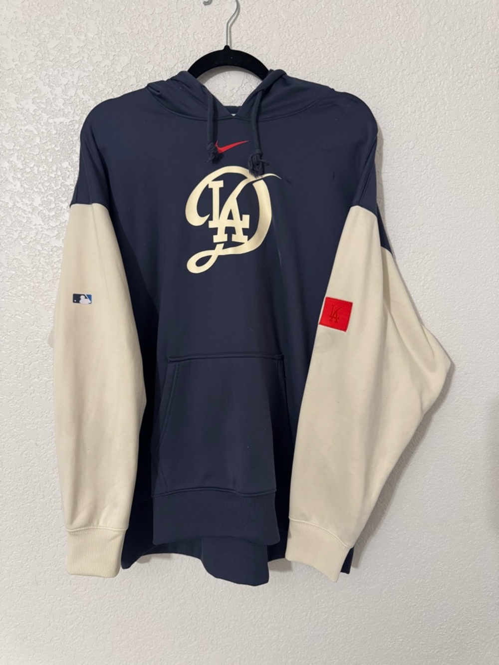 Los Angeles Dodgers Nike Navy City Connect Authentic Collection Practice Hoodie
